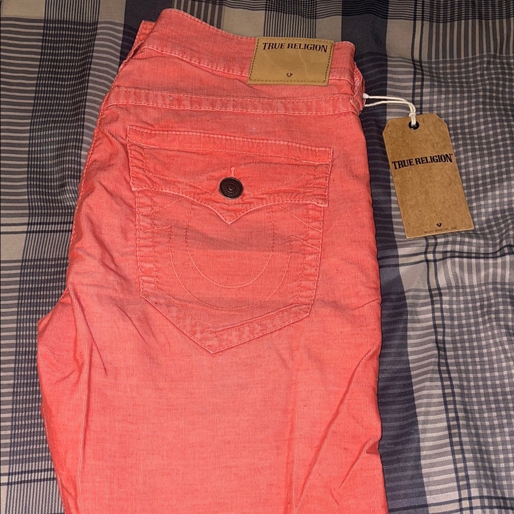 True Religion Vibrant Coral Pants